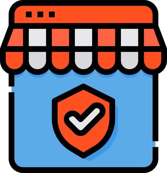 Store Shop Verification Icon — Stock Vector
