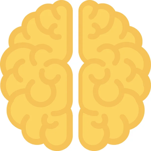 脳学習のアイコンは平らなスタイルで — ストックベクタ