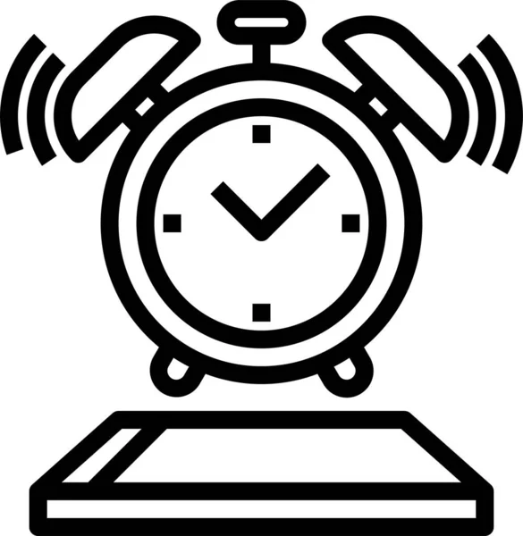 Mobil Aygıt Uygulama Kategorisinde Alarmlı Saat Simgesi — Stok Vektör