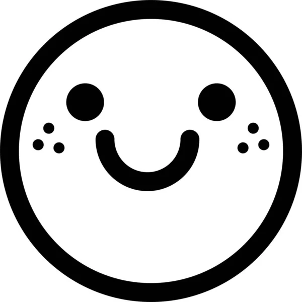Feliz Emoji Ícone Emoticon Estilo Esboço —  Vetores de Stock
