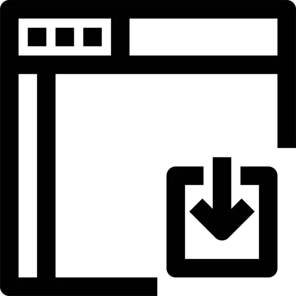 Ícone Interface Computação Navegador Estilo Esboço —  Vetores de Stock