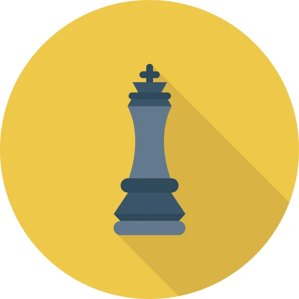 Business Businessstrategy Chess Icon Long Shadow Style — Stock Vector