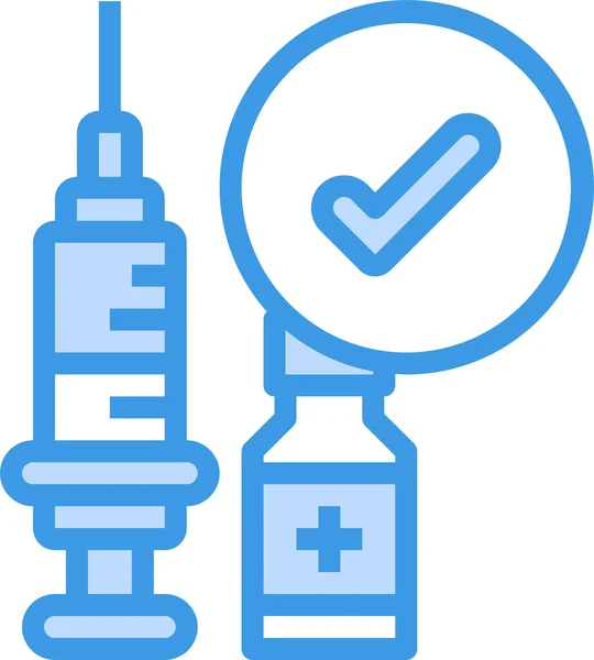 Pictogram Voor Vaccincontrole — Stockvector