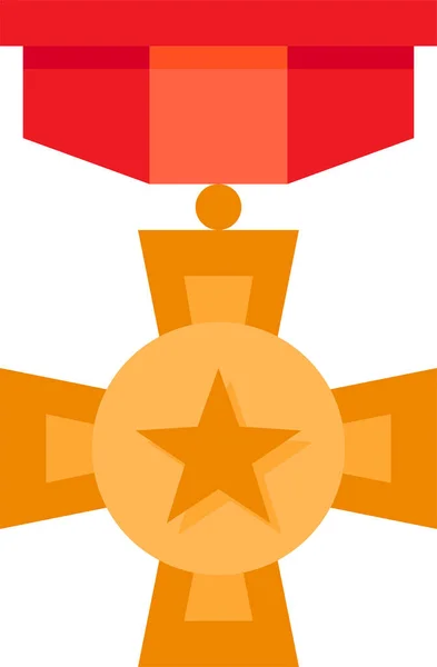 Medalj Utmärkelser Belöning Ikon — Stock vektor