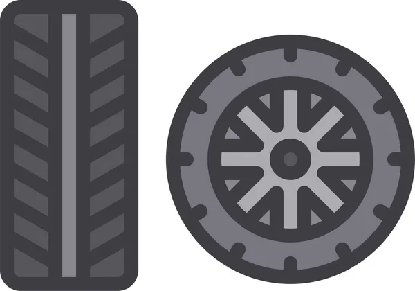 Auto Onderhoud Dienst Pictogram Gevulde Outline Stijl — Stockvector