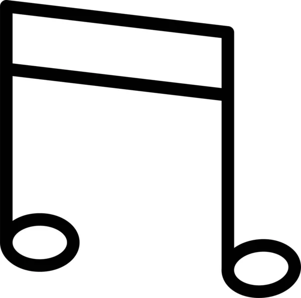 Ikona Odtwarzania Muzyki Audio Zarysie — Wektor stockowy