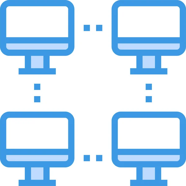 Communication Ordinateur Internet Icône Dans Catégorie Matériel Informatique — Image vectorielle