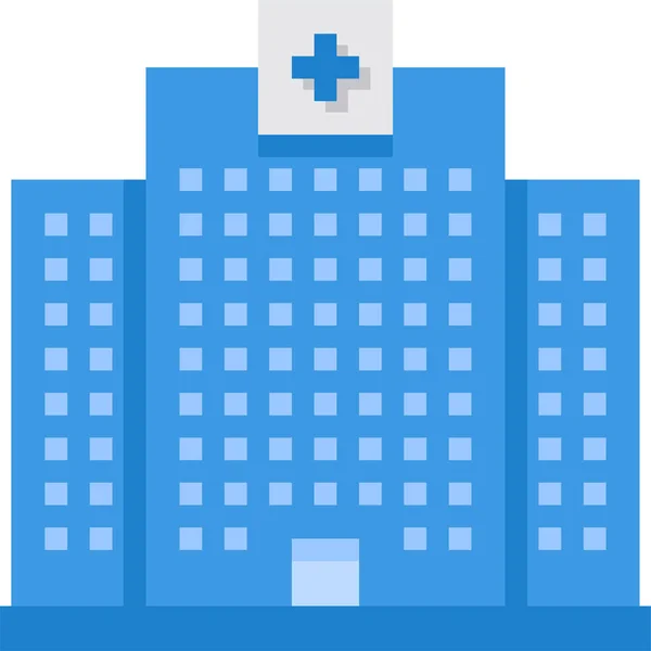 Hospital Edifício Ícone Saúde — Vetor de Stock