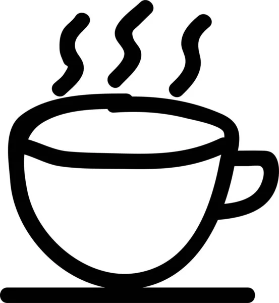 Kaffeetassen Drink Ikone Handgezeichneten Stil — Stockvektor