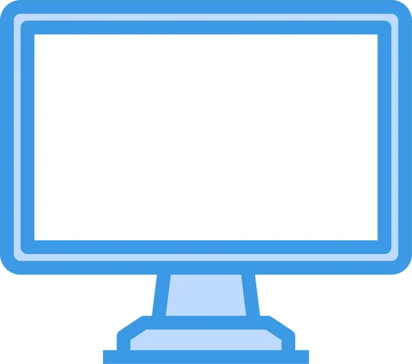 Computer Display Interface Pictogram Gevulde Outline Stijl — Stockvector