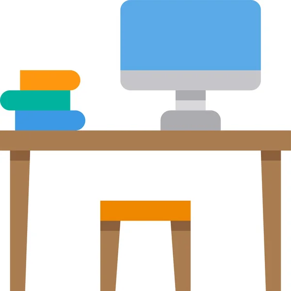 Klasseværelset Skrivebord Uddannelse Ikon – Stock-vektor