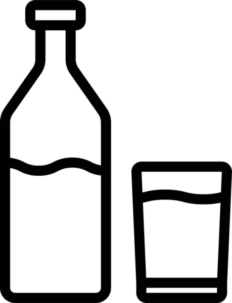 Icono Papelería Oficina Bebidas Estilo Esquema — Vector de stock