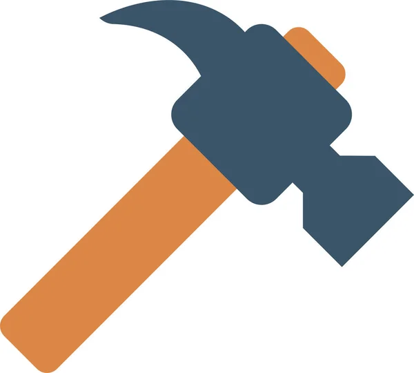 Construction Hammer Repair Icon Flat Style — Stock Vector