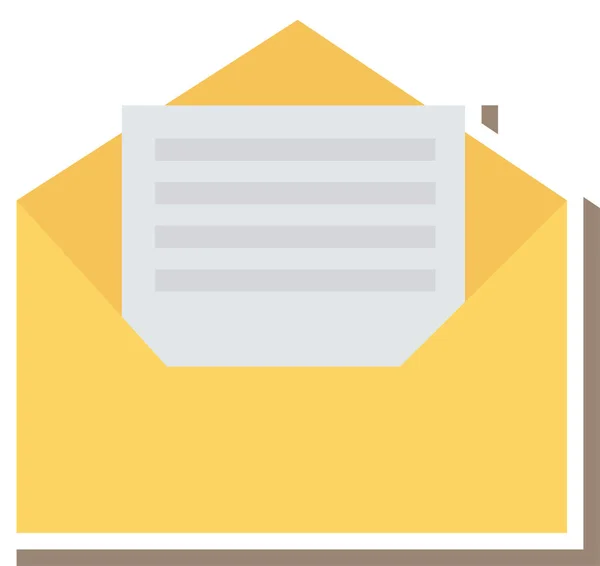 Icône Enveloppe Mail Affaires Style Plat — Image vectorielle