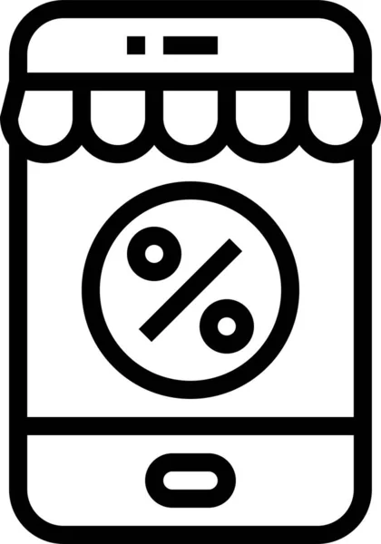 Значок Знижки Магазину Смартфона — стоковий вектор