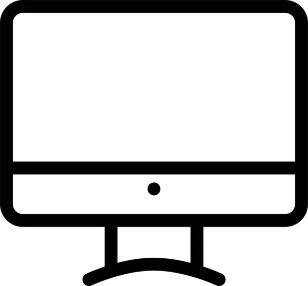 Icono Pantalla Monitor Mac Estilo Esquema — Vector de stock