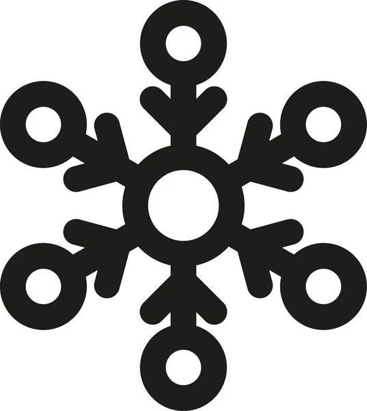 Copo Nieve Icono Decoración Fría Estilo Del Esquema — Archivo Imágenes Vectoriales