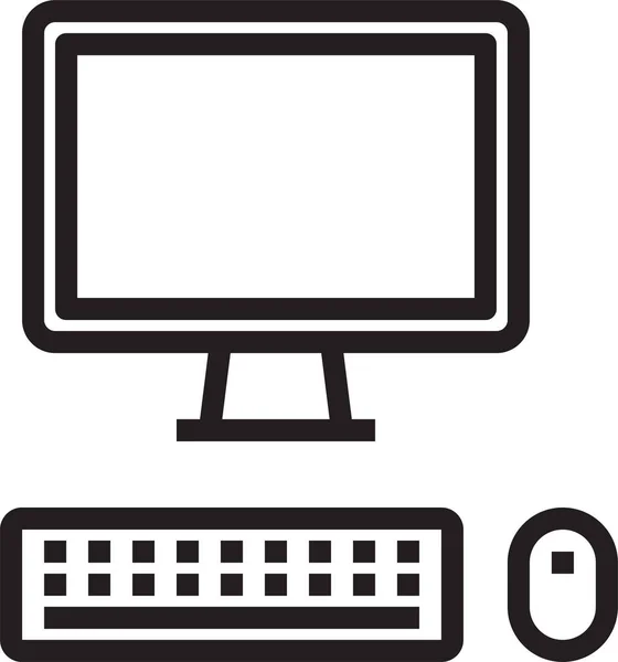 Computer Device Interface Icon Outline Style — Stock Vector