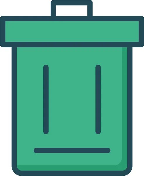 Excluir Ícone Remoção Lixo Estilo Esboço Preenchido — Vetor de Stock