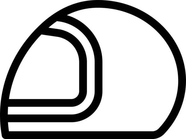 Auto Halmet Racing Icon Outline Style — Stock Vector