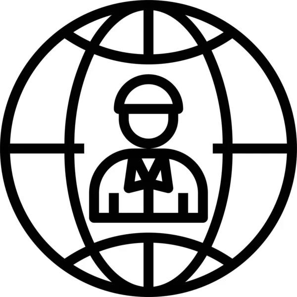 Иконка Управления Бизнесом Стиле Набросков — стоковый вектор