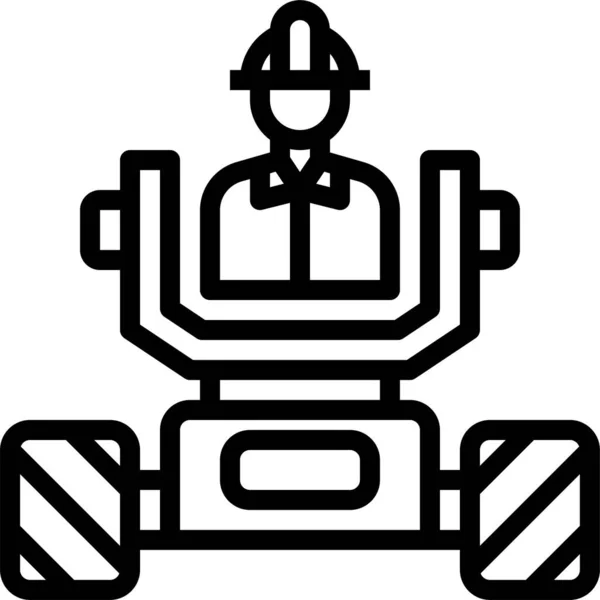 Икона Робота Инженера — стоковый вектор