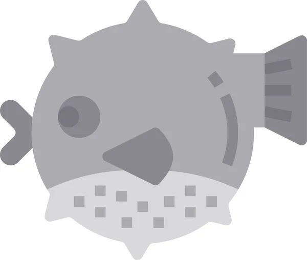 Blowfish Animal Fish Icon — Stock Vector