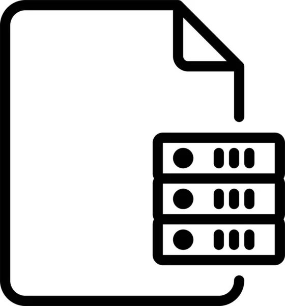 Data Exchange File Icon Outline Style — Stock Vector