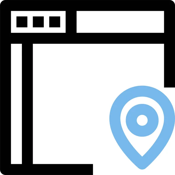 Browser Computing Interface Symbol Umrissstil — Stockvektor