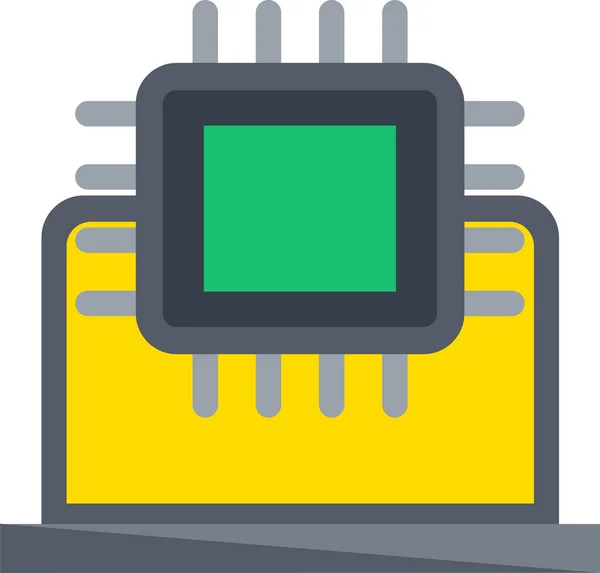 Chip Chipset Icono Cpu Estilo Plano — Archivo Imágenes Vectoriales