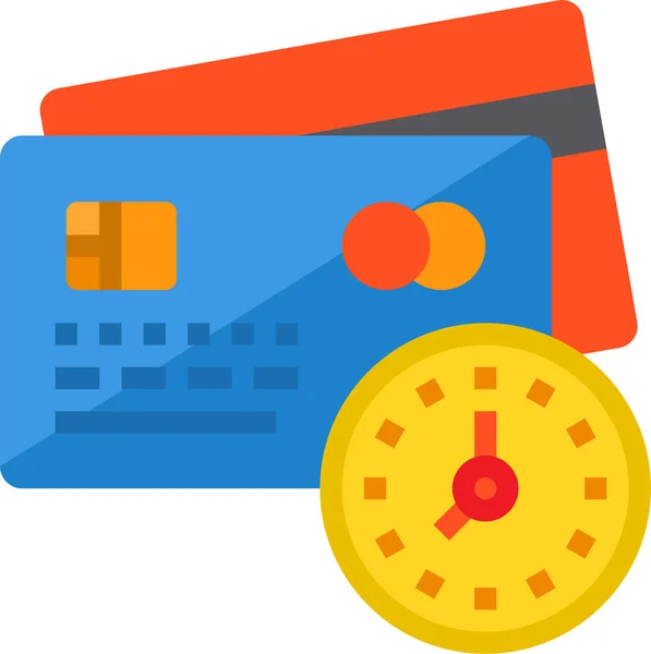 Banking Buy Credit Card Icon Flat Style — Stock Vector