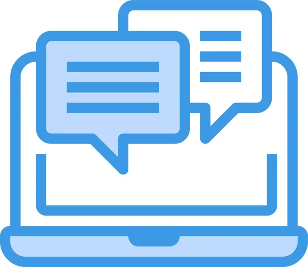 Business Chat Icon Ausgefüllten Outline Stil — Stockvektor