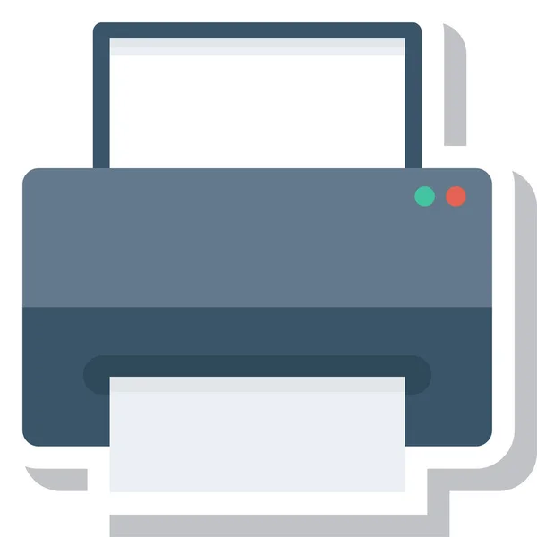 Иконка Компьютерного Принтера Cmyk Плоском Стиле — стоковый вектор