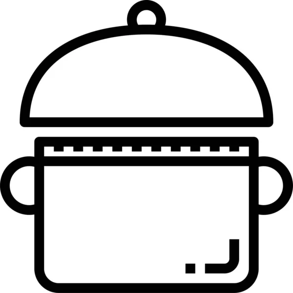 厨房用具食品图标 轮廓式 — 图库矢量图片