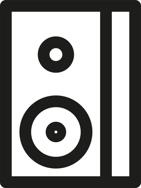 扬声器音频媒体图标的轮廓风格 — 图库矢量图片