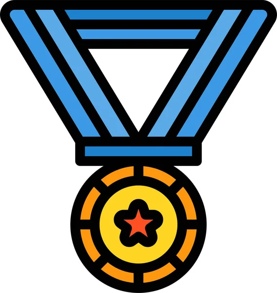 Penghargaan Ikon Medali Emas - Stok Vektor