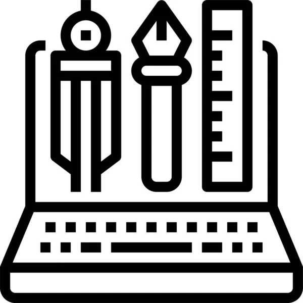 Computer Design Graphic Icon Στην Κατηγορία Φωτογραφίας — Διανυσματικό Αρχείο