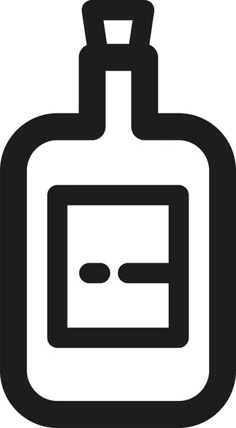 饮料瓶装水图标的轮廓风格 — 图库矢量图片