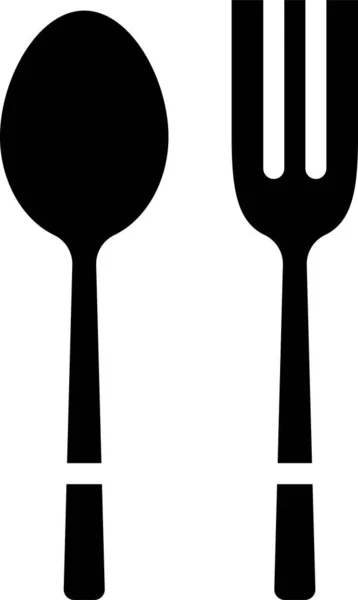 Cuisine Icône Nourriture Dans Style Solide — Image vectorielle