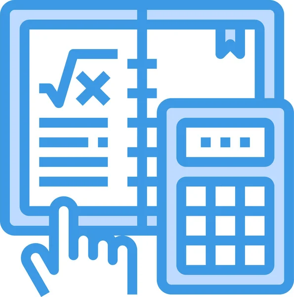 Matemáticas Matemáticas Calculadora Icono — Archivo Imágenes Vectoriales