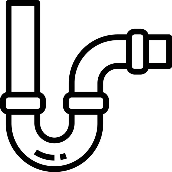 Industria Del Gas Icono Del Petróleo Estilo Esquema — Archivo Imágenes Vectoriales