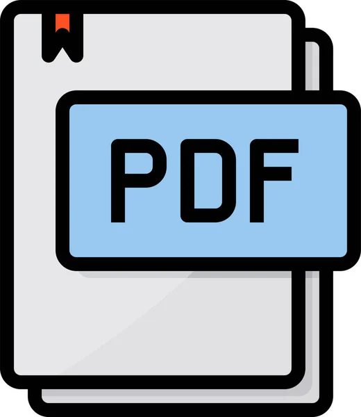 Dokument Dateityp Symbol Stil Ausgefüllter Umrisse — Stockvektor