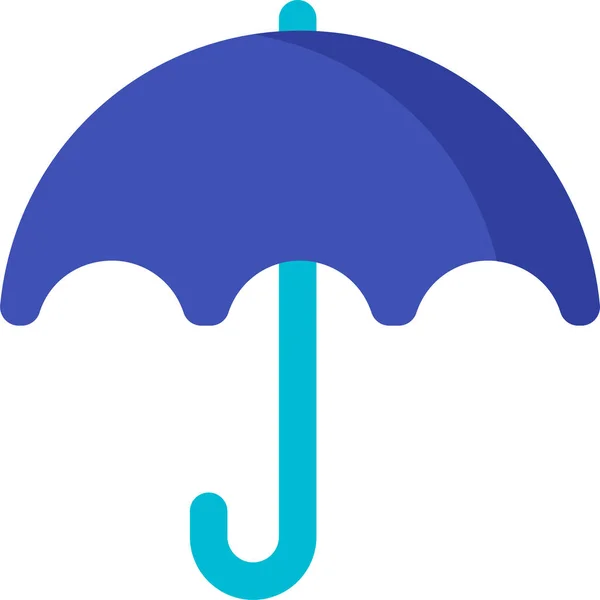 Umbrella Insurance Protection Icon Flat Style — Stock Vector