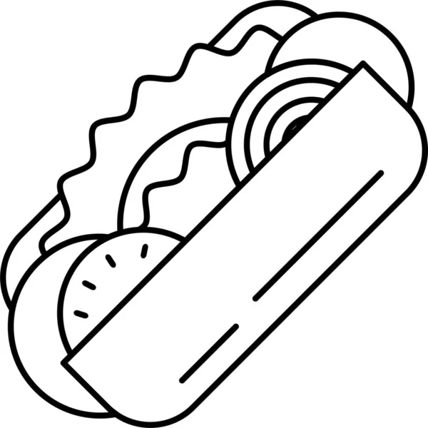 Піктограма Швидкого Приготування Бутербродів Стилі Контур — стоковий вектор