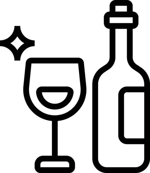 Ikona Pití Alkoholu — Stockový vektor