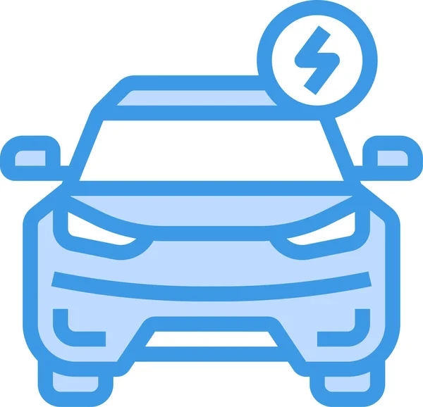 Ηλεκτρικό Αυτοκίνητο Όχημα Εικονίδιο Filled Περίγραμμα Στυλ — Διανυσματικό Αρχείο