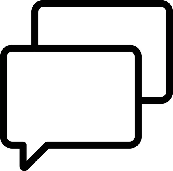 Buborék Chat Beszélgetés Ikon Vázlatos Stílusban — Stock Vector