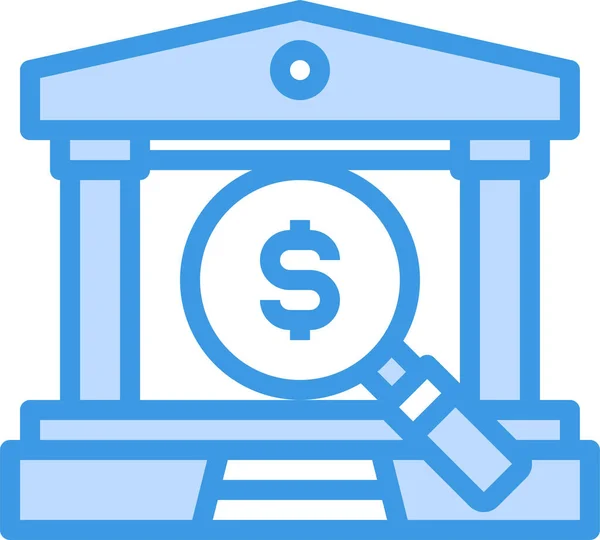 Ícone Finanças Moeda Bancária — Vetor de Stock
