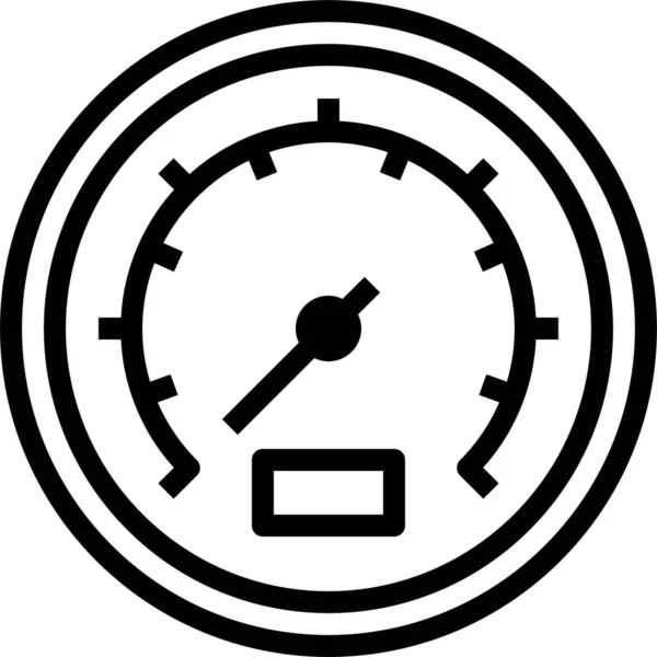 Danger Gauge Manometer Icon Outline Style — Stock Vector