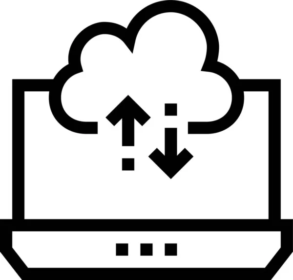 Data Database Download Icon Outline Style — Stock Vector